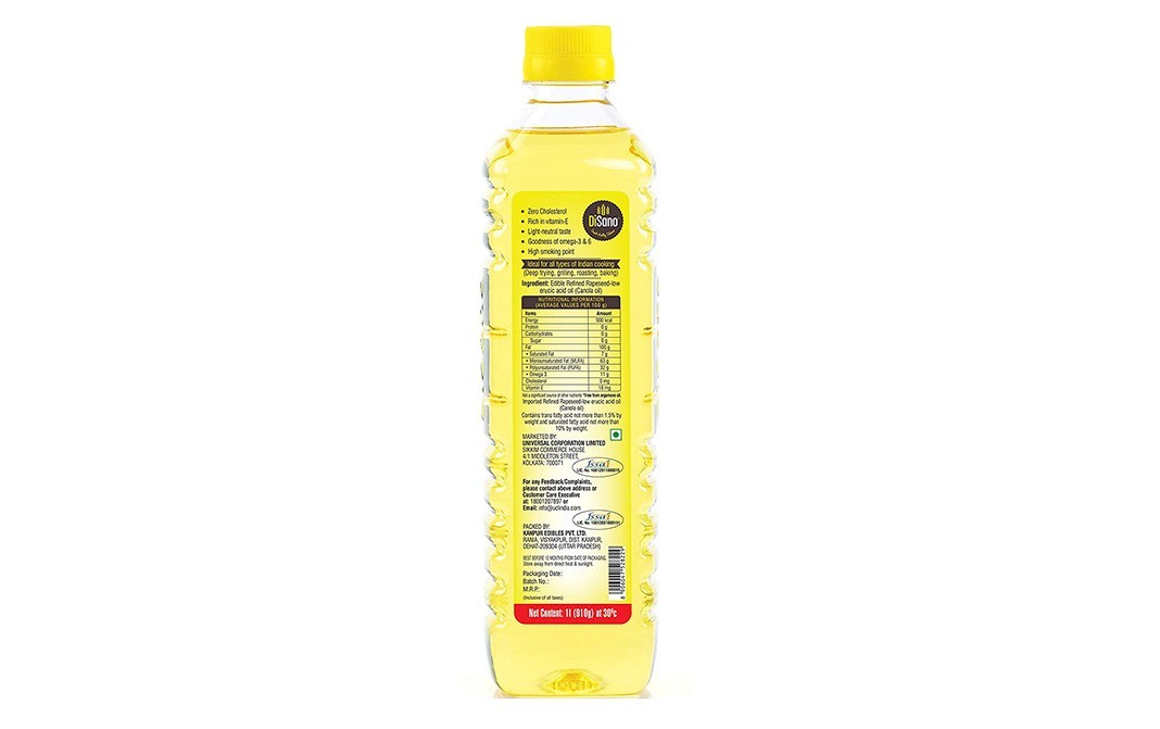 Disano Canola Oil    Bottle  1 litre